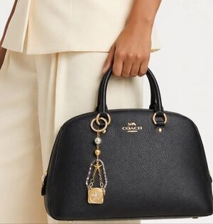 Silver and Gold Bag Charm with Beach Theme and Starfish Charm